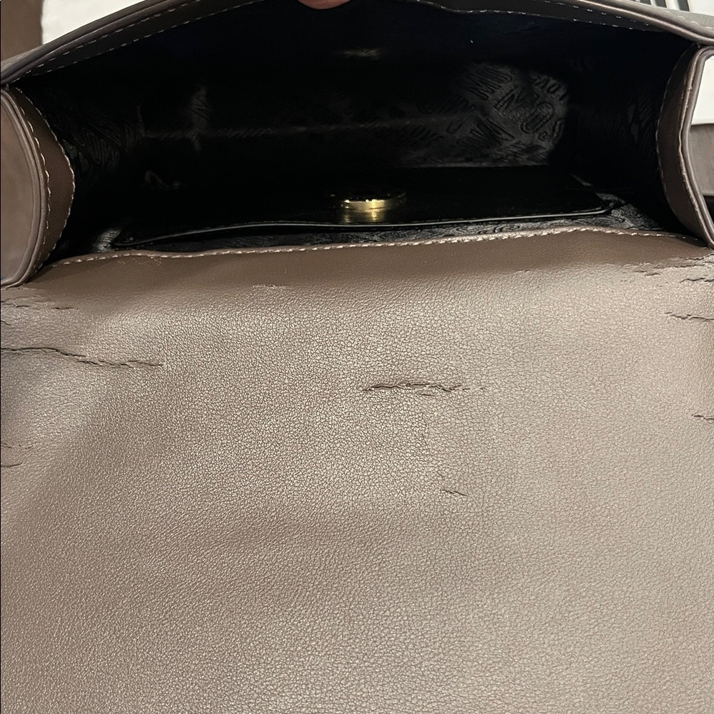 Love Moschino Taupe/Brown Crossbody Bag with Gold Logo - Picture 9 of 14